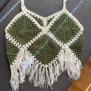 Cute crochet top with open back